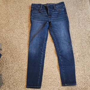 American Eagle Outfitters Dark Blue Hi-Rise Jeggings